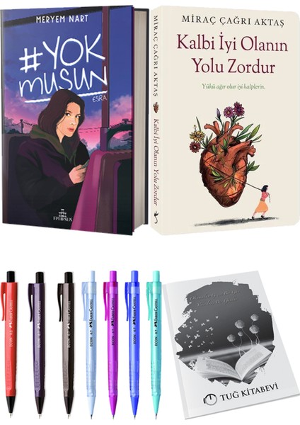 Kalbi İyi Olanın Yolu Zordur Miraç Çağrı Aktaş ve Yokmusun Meryem Nart 2'li Set + Armağan