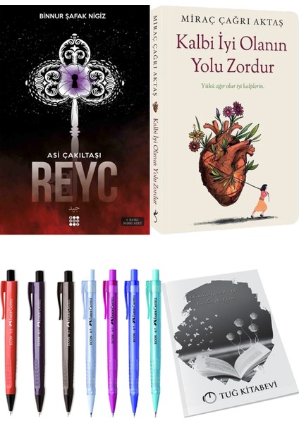 Kalbi İyi Olanın Yolu Zordur Miraç Çağrı Aktaş ve Asi Çakıltaşı 2 Reyc Binnur Şafak Nigiz 2'li Set + Armağan