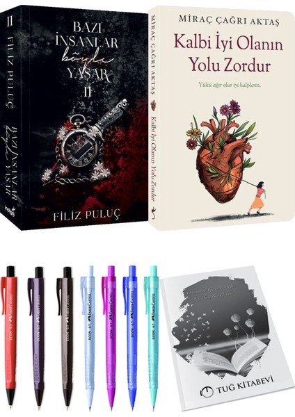 Kalbi İyi Olanın Yolu Zordur Miraç Çağrı Aktaş ve Bazı İnsanlar Böyle Yaşar 2 Filiz Puluç 2'li Set + Armağan