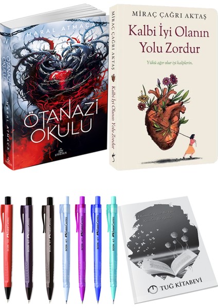 Kalbi Iyi Olanın Yolu Zordur Miraç Çağrı Aktaş ve Ephesus Yayınları Ötanazi Okulu 4 Maral Atmaca 2'li Set + Hediyeli