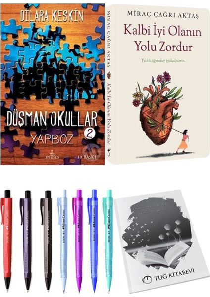 Kalbi İyi Olanın Yolu Zordur Miraç Çağrı Aktaş ve Düşman Okullar 2 Dilara Keskin 2'li Set + Armağan