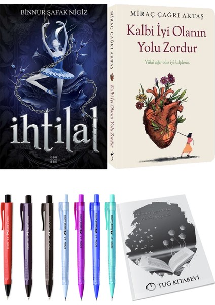 Kalbi İyi Olanın Yolu Zordur Miraç Çağrı Aktaş ve İhtilal 1 Zelzele Binnur Şafak Nigiz 2'li Set + Armağan