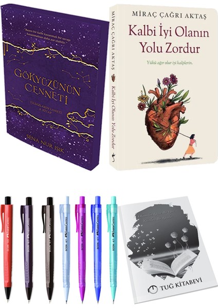 Kalbi İyi Olanın Yolu Zordur Miraç Çağrı Aktaş ve Gökyüzünün Cenneti 4 Sena Nur Işık 2'li Set + Armağan