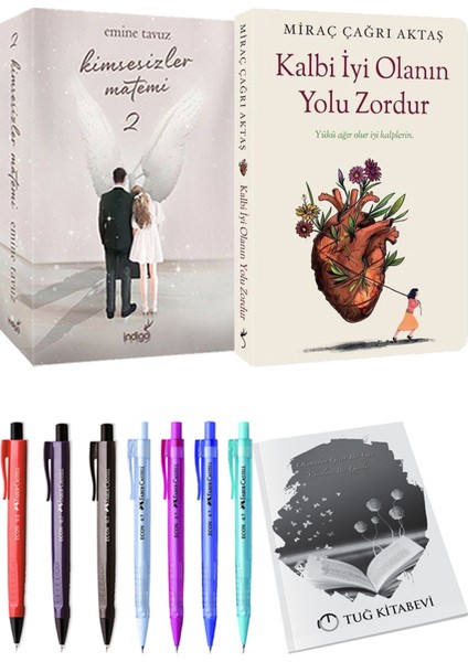 Kalbi İyi Olanın Yolu Zordur Miraç Çağrı Aktaş ve Kimsesizler Matemi 2 Emine Tavuz 2'li Set + Armağan