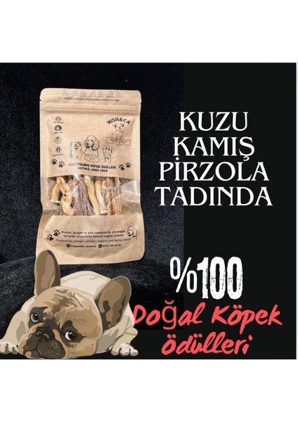Mishcamama Köpek çiğneme,kemirme,diş çubuğu Kuzu Kamışı 100 Gram