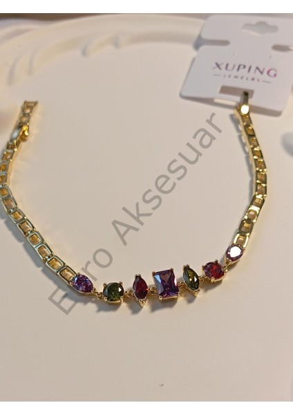 Xuping Jewelry Renkli Taş Detaylı Xuping Bileklik