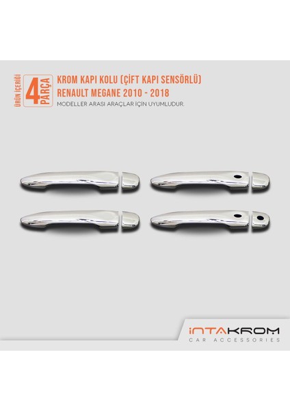 Renault Megane 3 Krom Kapı Kolu 2010-2018 - Çift Kapı Sensörlü fırsatları