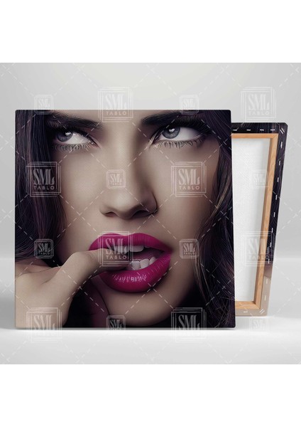 Model Adriana Lima Supermodel Manken Kare Kanvas Tablo fiyatları