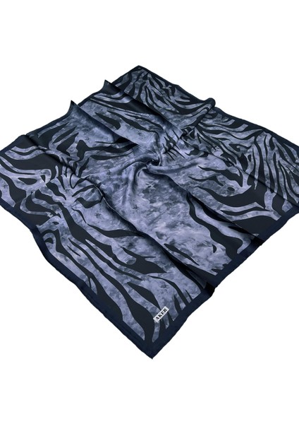 Ipek Eşarp - 8478713-921 Lacivert Mavi Twill