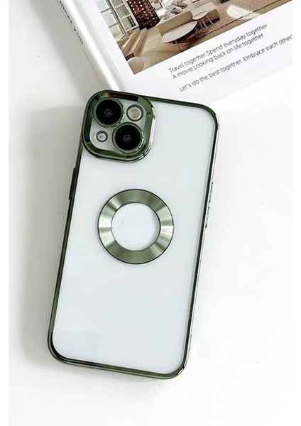 Apple iPhone 14 Uyumlu Kamera Korumalı Şeffaf Renkli Kılıf
