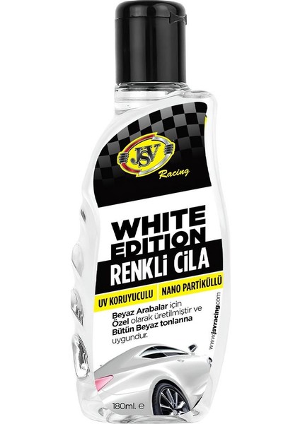 Racing White Edition Beyaz Renkli Cila 180 ml Beyaz Boyalı Araçlara