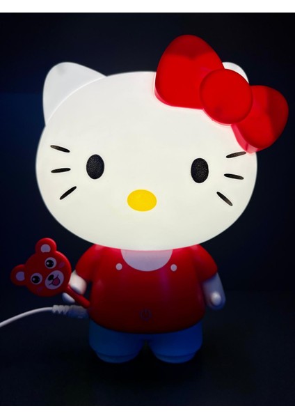 Hello Kitty 3 Kademe LED Işıklı Çocuk Masa Gece Lambası-3d Galaxy Kuromi My Melody Sevgili Oyuncak