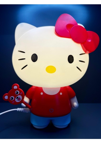 Hello Kitty 3 Kademe LED Işıklı Çocuk Masa Gece Lambası-3d Galaxy Kuromi My Melody Sevgili Oyuncak indirimleri