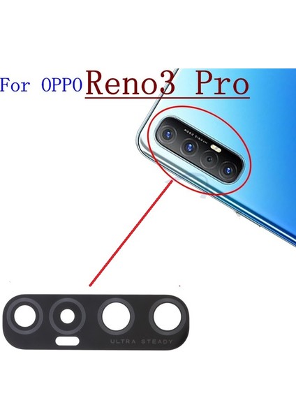 Oppo Reno 3 Pro Arka Kamera Camı Lens Yapışkanlı