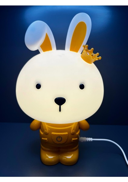 Tavşan 3 Kademe LED Işıklı Çocuk Masa Gece Lambası-3d Galaxy Kuromi Hello Kitty Sevgili Oyuncak