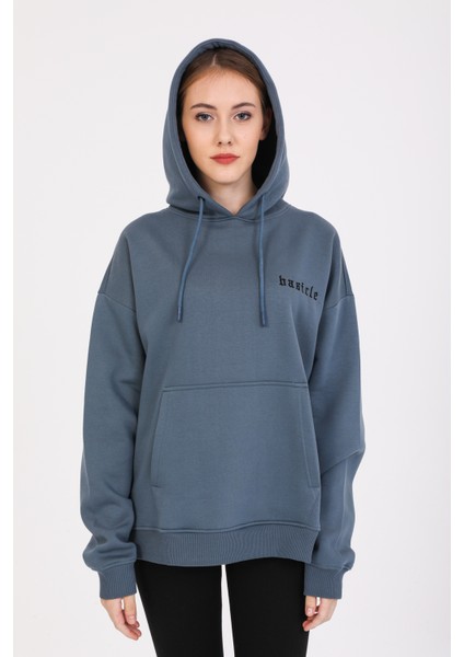 Oversize Mid Blue Sweatshirt modelleri