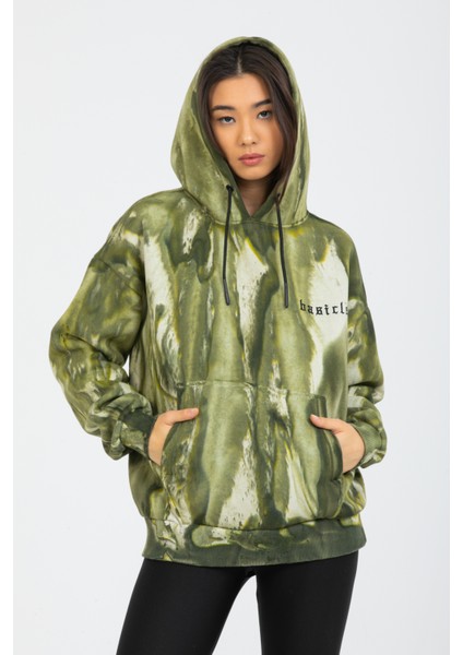 Oversize Haki Batik Sweatshirt fırsatları