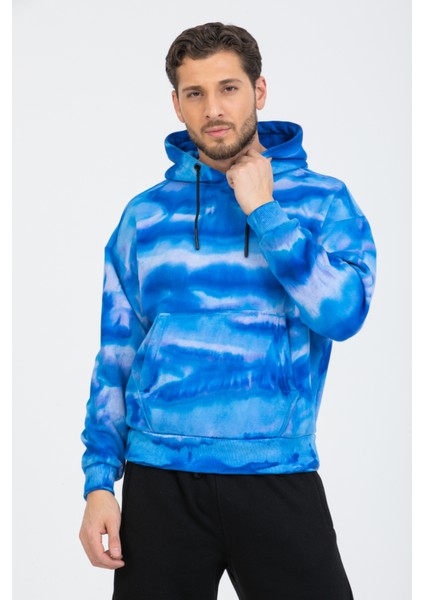 Oversize Blue Batik Sweatshirt