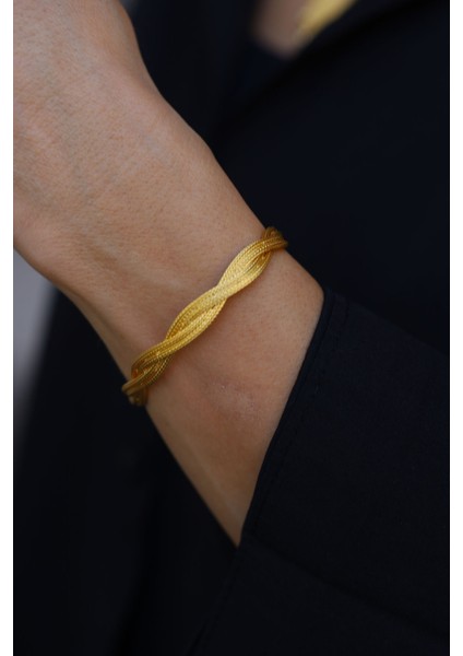 14 Ayar Altın Cımarlı Örgü Bileklik fiyatları