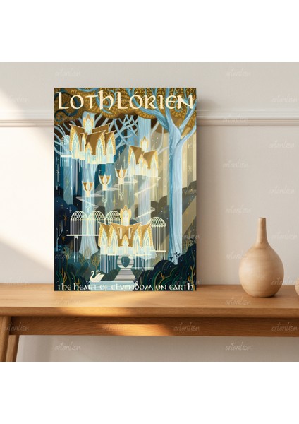 Yüzüklerin Efendisi Hd Dijital Baskı Kanvas Tablo Loth-Lorien Duvar Dekorasyonu Lotr Oyun Odası Salon Tablosu