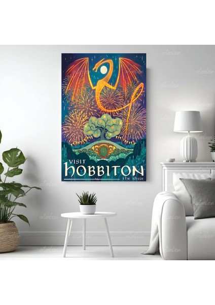 Yüzüklerin Efendisi Hd Dijital Baskı Kanvas Tablo Hobbiton Duvar Dekorasyonu Lotr Oyun Odası Salon Tablosu