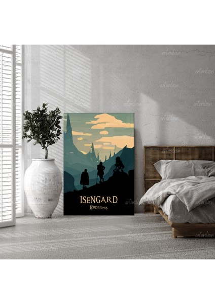 Yüzüklerin Efendisi Hd Dijital Baskı Isengard Kanvas Tablo Duvar Dekorasyonu Lotr Oyun Odası Salon Tablosu
