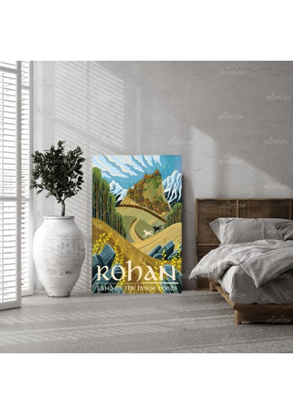Yüzüklerin Efendisi Hd Dijital Baskı Kanvas Tablo Rohan Duvar Dekorasyonu Lotr Oyun Odası Salon Tablosu