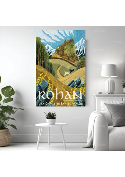 Yüzüklerin Efendisi Hd Dijital Baskı Kanvas Tablo Rohan Duvar Dekorasyonu Lotr Oyun Odası Salon Tablosu