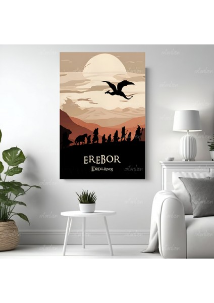 Yüzüklerin Efendisi Hd Dijital Baskı Kanvas Tablo Erabor Duvar Dekorasyonu Lotr Oyun Odası Salon Tablosu