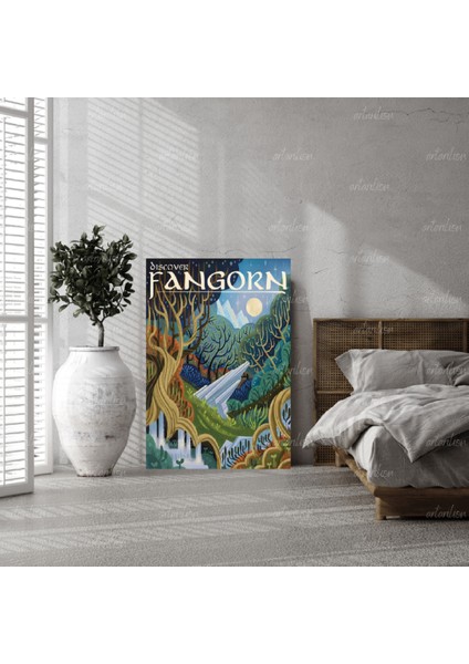 Yüzüklerin Efendisi Hd Dijital Baskı Kanvas Tablo Fangorn Ormanları Duvar Dekorasyonu Lotr Oyun Odası Salon Tablosu fırsatları