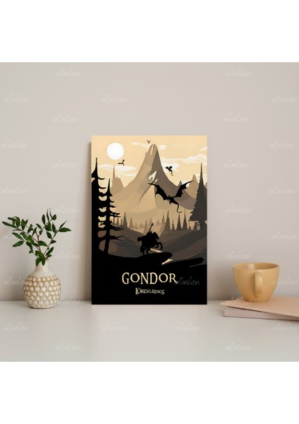 Yüzüklerin Efendisi Hd Dijital Baskı Gondor Kanvas Tablo Duvar Dekorasyonu Lotr Oyun Odası Salon Tablosu
