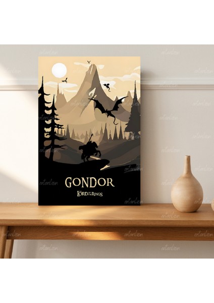 Yüzüklerin Efendisi Hd Dijital Baskı Gondor Kanvas Tablo Duvar Dekorasyonu Lotr Oyun Odası Salon Tablosu