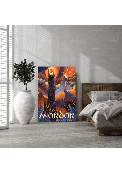 Yüzüklerin Efendisi Hd Dijital Baskı Kanvas Tablo Mordor Duvar Dekorasyonu Lotr Oyun Odası Salon Tablosu