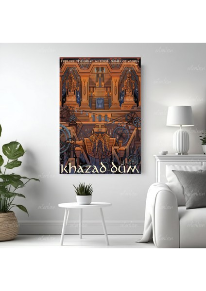 Yüzüklerin Efendisi Hd Dijital Baskı Kanvas Tablo Khazad-Dum Duvar Dekorasyonu Lotr Oyun Odası Salon Tablosu