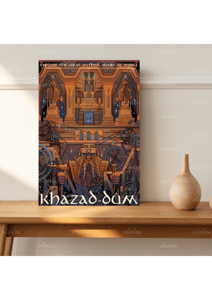 Yüzüklerin Efendisi Hd Dijital Baskı Kanvas Tablo Khazad-Dum Duvar Dekorasyonu Lotr Oyun Odası Salon Tablosu