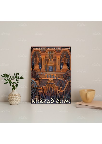 Yüzüklerin Efendisi Hd Dijital Baskı Kanvas Tablo Khazad-Dum Duvar Dekorasyonu Lotr Oyun Odası Salon Tablosu
