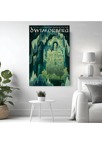 Yüzüklerin Efendisi Hd Dijital Baskı Kanvas Tablo Diwimorberg Duvar Dekorasyonu Lotr Oyun Odası Salon Tablosu