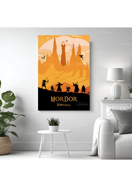 Yüzüklerin Efendisi Hd Dijital Baskı Mordor Kanvas Tablo Duvar Dekorasyonu Lotr Oyun Odası Salon Tablosu