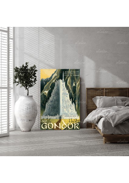 Yüzüklerin Efendisi Hd Dijital Baskı Kanvas Tablo Gondor Duvar Dekorasyonu Lotr Oyun Odası Salon Tablosu