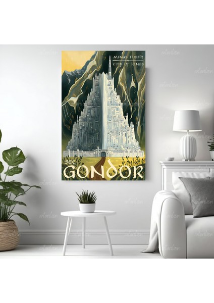 Yüzüklerin Efendisi Hd Dijital Baskı Kanvas Tablo Gondor Duvar Dekorasyonu Lotr Oyun Odası Salon Tablosu