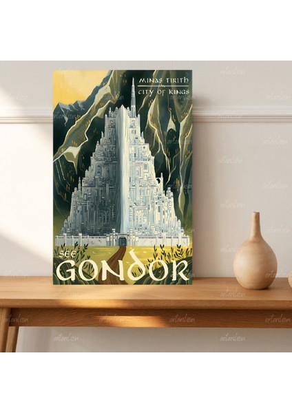 Yüzüklerin Efendisi Hd Dijital Baskı Kanvas Tablo Gondor Duvar Dekorasyonu Lotr Oyun Odası Salon Tablosu
