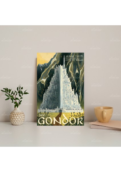 Yüzüklerin Efendisi Hd Dijital Baskı Kanvas Tablo Gondor Duvar Dekorasyonu Lotr Oyun Odası Salon Tablosu