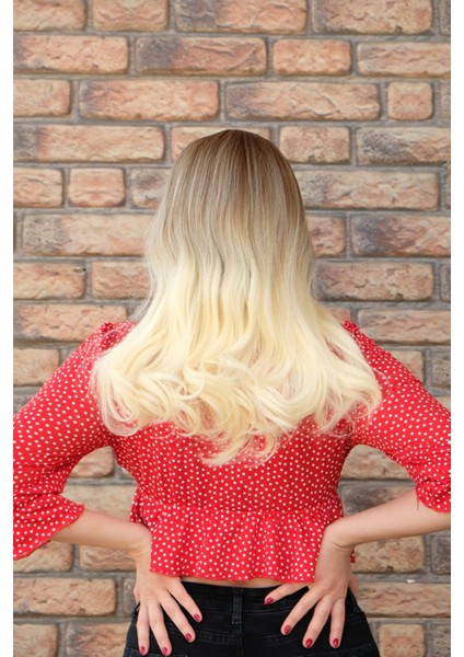 Orta Kahve Platin Kısa Sentetik Dalgalı Peruk fiyatları