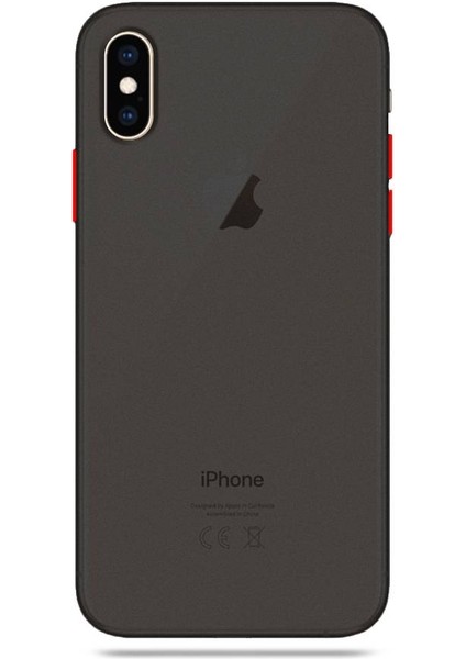 Apple iPhone Xs Transparent Slim Case Siyah