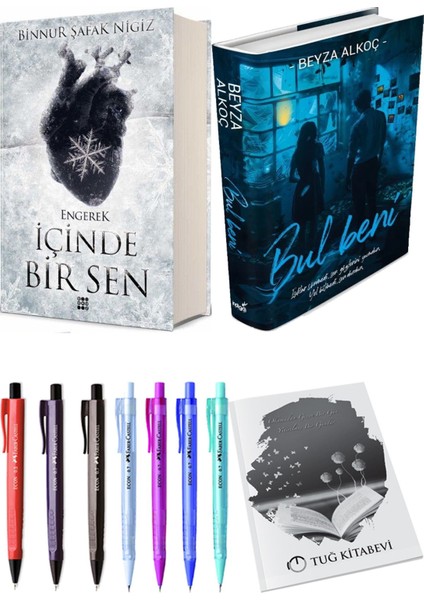 Bul Beni Ciltli Beyza Alkoç ve Içinde Bir Sen 1 Engerek Ciltli Binnur Şafak Nigiz 2li Set