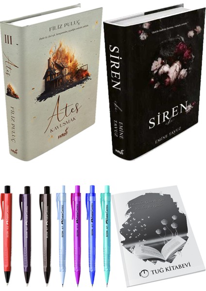 Siren Iki Ciltli Emine Tavuz ve Ateş Kavuşmak 3 Ciltli Filiz Puluç 2li Set