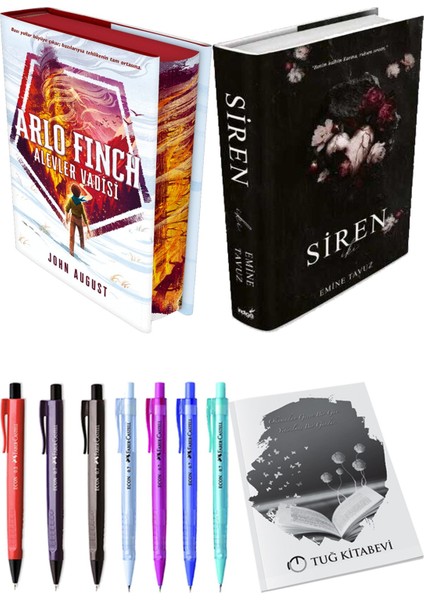 Siren Iki Ciltli Emine Tavuz ve Arlo Finch Alevler Vadisi Ciltli John August 2li Set