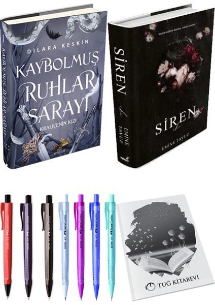 Siren Iki Ciltli Emine Tavuz ve Kaybolmuş Ruhlar Sarayı 1 Ciltli Dilara Keskin 2li Set