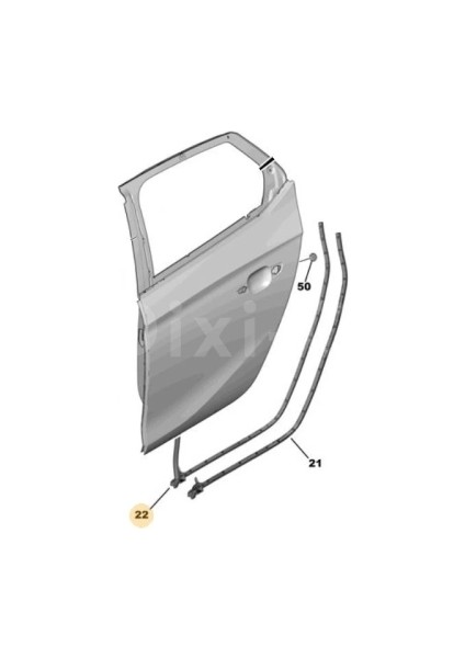 Kapı Fıtılı Arka Sol Alt Opel Corsa F Bm 20- (Oem No: 9829769880)