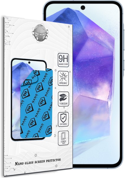 Galaxy A55 Nano Ekran Koruyucu Kırılmaz Esnek Cam